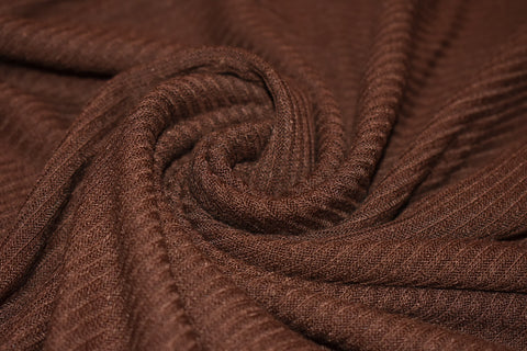 Brown Ribbed Knit